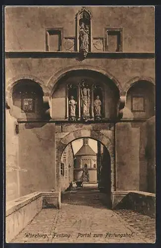 AK Würzburg, Festung, Portal zum Festungshof