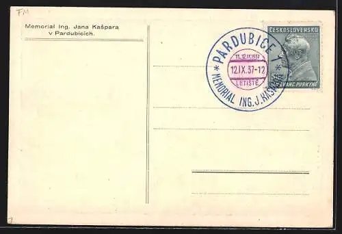 AK Propellerflug in den Wolken