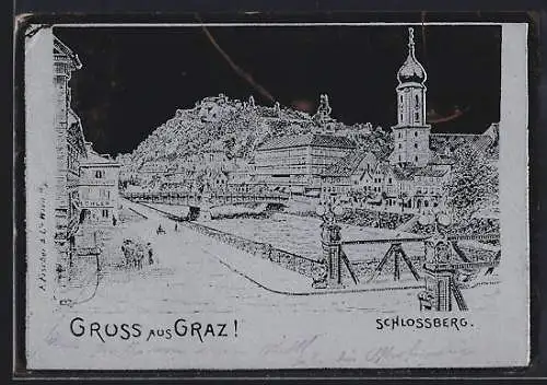 Künstler-AK Graz, Schlossberg