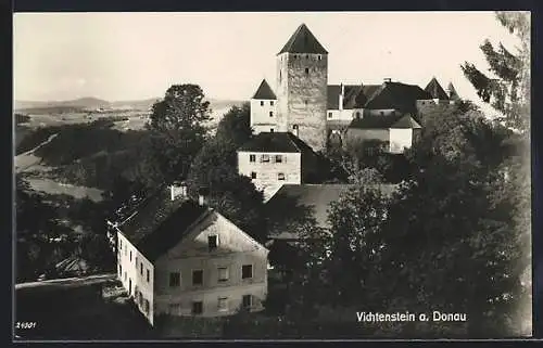 AK Vichtenstein a. Donau, Blick zur Burg