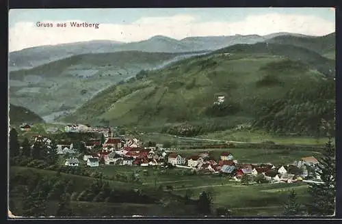 AK Wartberg im Mürztal, Teilansicht mit Kirche