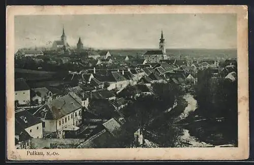 AK Pulkau /N.-Oe., Teilansicht mit Kirche