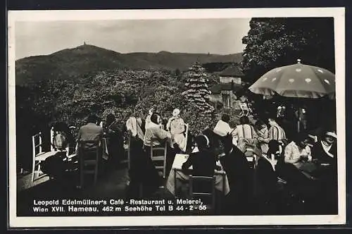 AK Wien, Hameau, Cafe-Restaurant und Meierei von Leopold Edelmüllner