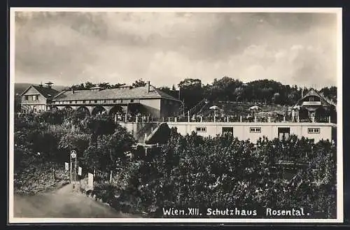 AK Wien, Restaurant Schutzhaus Rosental von August Schöck