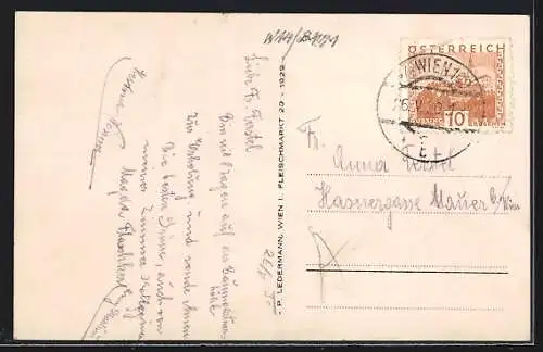 AK Wien, Baumgartnerhöhe mit Villa Hermann