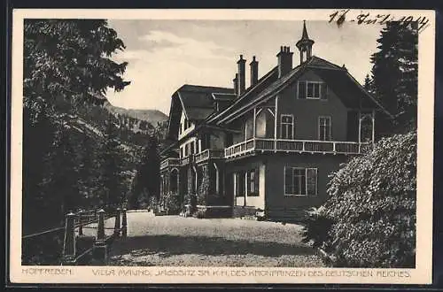 AK Schoppernau, Hopfreben, Villa Maund, Jagdsitz Sr. K. H. des Kronprinzen des Deutschen Reiches