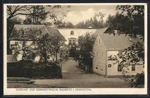 AK Ruderitz i. V., Gasthof Ruderitz im Kemnitztale