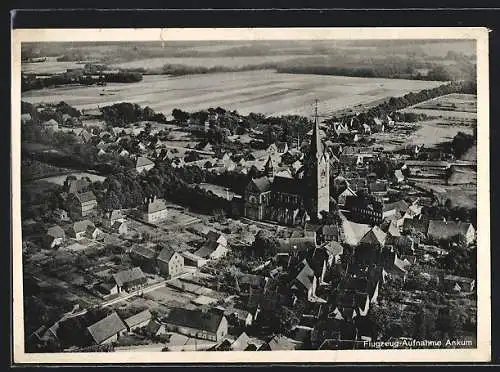 AK Ankum, Ortsansicht vom Flugzeug aus