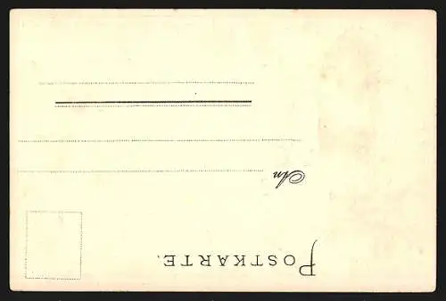 Passepartout-Lithographie Vesser, Adlersberg-Stutenhaus, Mädchen in Tracht