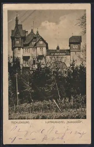 AK Tecklenburg, Blick zum Luftkur-Hotel Burggraf