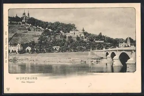 AK Würzburg, Blick auf das Käppele