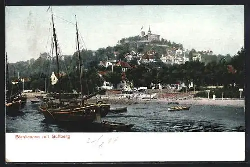 AK Hamburg-Blankenese, Teilansicht mit Süllberg