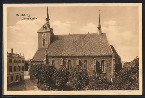 AK Rendsburg, Blick auf die Marienkirche