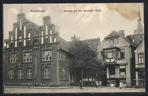 AK Rendsburg, Rathaus auf dem Altstädter Markt