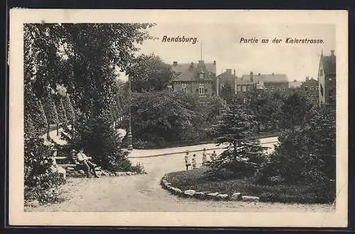 AK Rendsburg, Partie an der Kielerstrasse