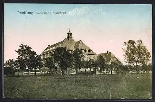 AK Rendsburg, Blick auf die Königliche Tiefbauschule