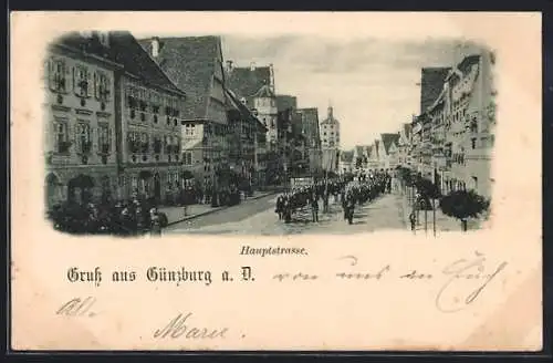 AK Günzburg, Umzug auf der Hauptstrasse