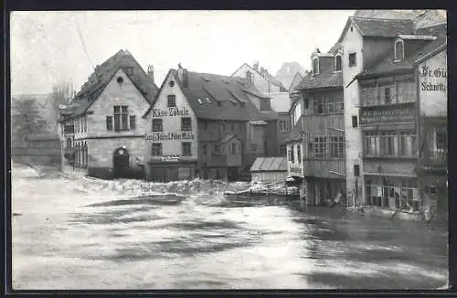 AK Nürnberg, Hochwasser-Katastrophe 1909, Am Schleifersteg