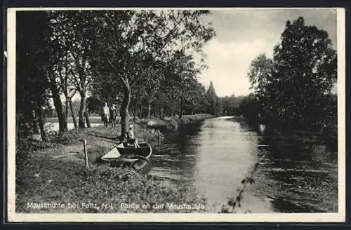 AK Maust bei Peitz /N.-L., Partie am Restaurant Maustmühle