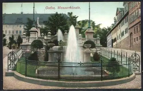 AK Gotha, Wasserkunst auf dem Schlossberg