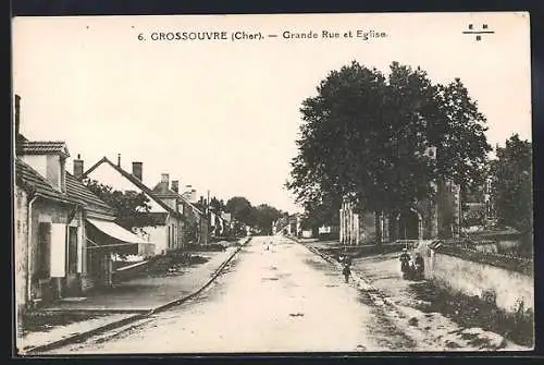 AK Grossouvre, Grande Rue et Église