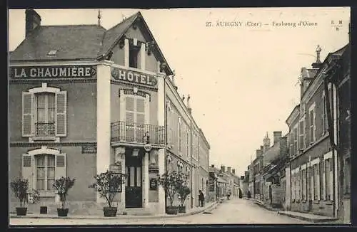 AK Aubigny, Faubourg d`Oizon avec l`Hôtel La Chaumière