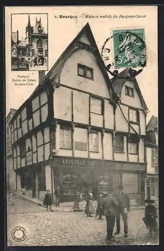 AK Bourges, Maison natale de Jacques-Cœur et entrée du Palais Jacques-Cœur