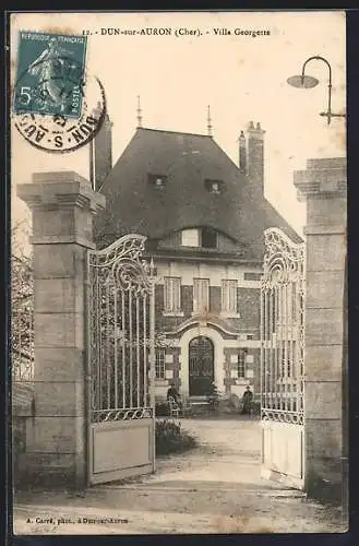 AK Dun-sur-Auron, Villa Georgette et portail orné