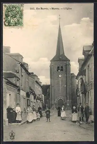 AK Herry, L`Église et habitants en Berry