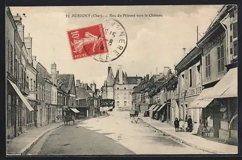 AK Aubigny, Rue du Prieuré vers le Château