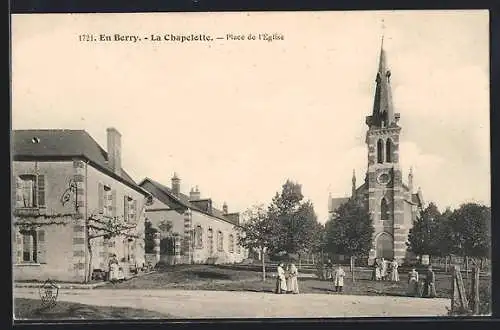 AK La Chapelette, Place de l`Église