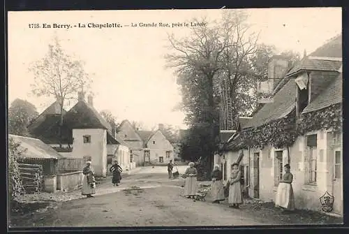 AK La Chapelotte, La Grande Rue près du Lavoir