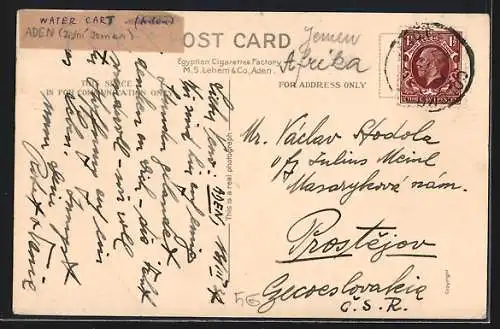 AK Aden, Water Cart, Camel