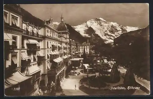 AK Interlaken, Höhenweg mit Parkanlagen