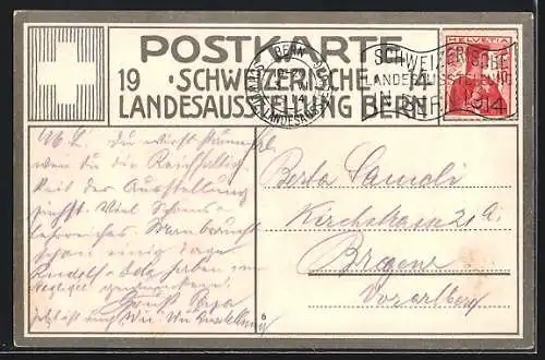 AK Bern, Schweizerische Landesausstellung 1914, Das Ausstellungsgelände gegen Süden