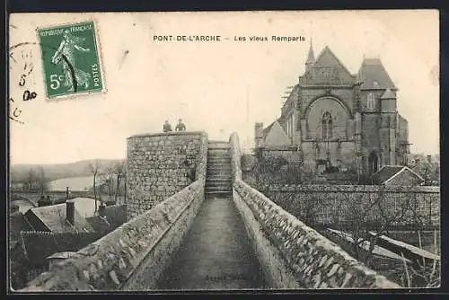 AK Pont-de-l`Arche, Les vieux Remparts