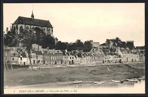 AK Pont-de-l`Arche, Vue prise du Pont