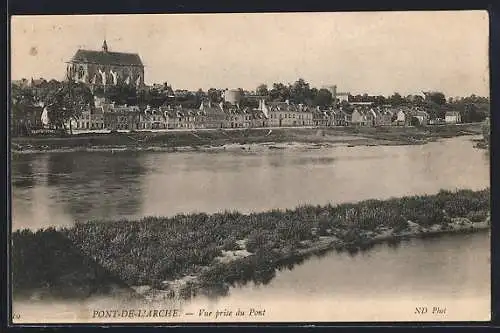 AK Pont-de-l`Arche, Vue prise du Pont