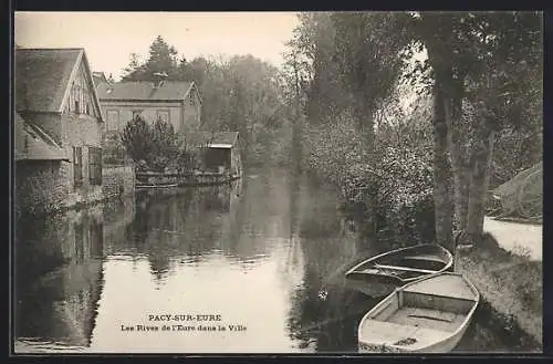 AK Pacy-sur-Eure, Les Rives de l`Eure dans la Ville