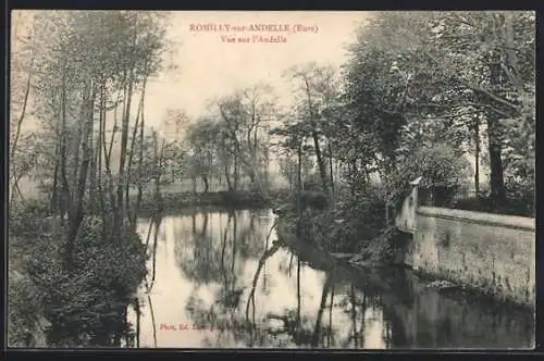 AK Romilly-sur-Andelle, Vue sur l`Andelle et ses rives boisées