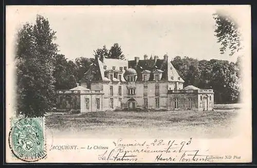 AK Acquigny, Le Château entouré de verdure