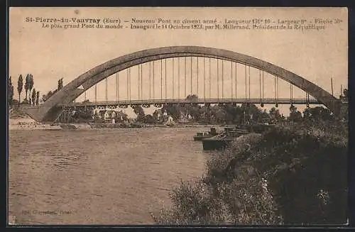 AK St-Pierre-du-Vauvray, Nouveau pont en ciment armé inauguré en 1923