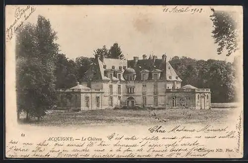 AK Acquigny, Le Château et son parc verdoyant