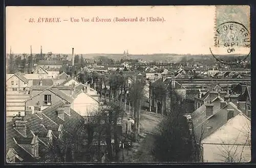 AK Évreux, Une vue d`Évreux, Boulevard de l`Étoile