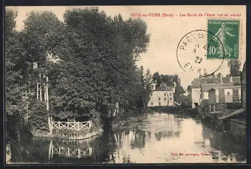 AK Pacy-sur-Eure, Les Bords de l`Eure vus en amont