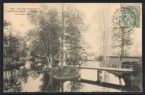 AK Notre-Dame-du-Vaudreuil, La rivière Eure et le pont pittoresque