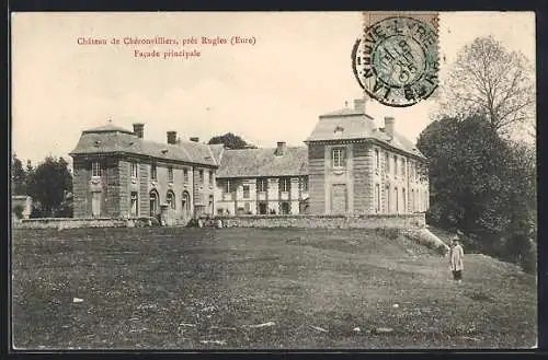 AK Chéronvilliers, Château près Rugles, Eure, Facade principale