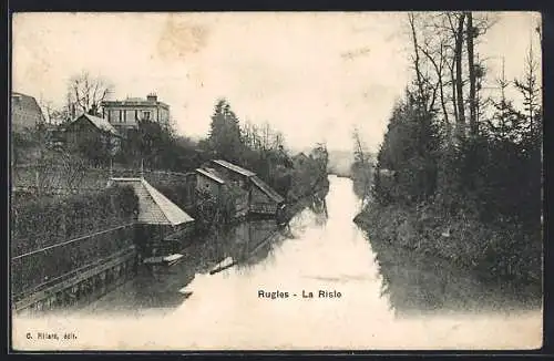 AK Rugles, La Risle et ses berges pittoresques