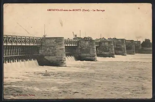 AK Amfreville-sous-les-Monts, Le Barrage