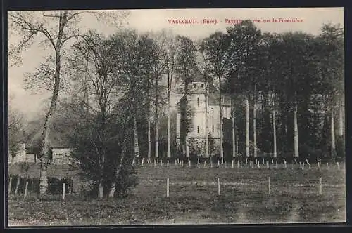 AK Vascœuil, Paysage d`hiver sur la Forestière